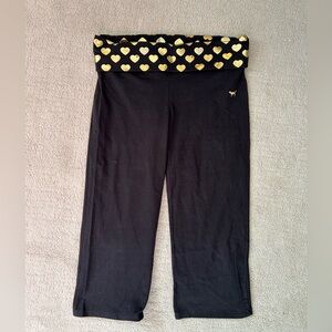 Y2K Victoria’s Secret PINK cropped yoga pants with fold over waistband medium